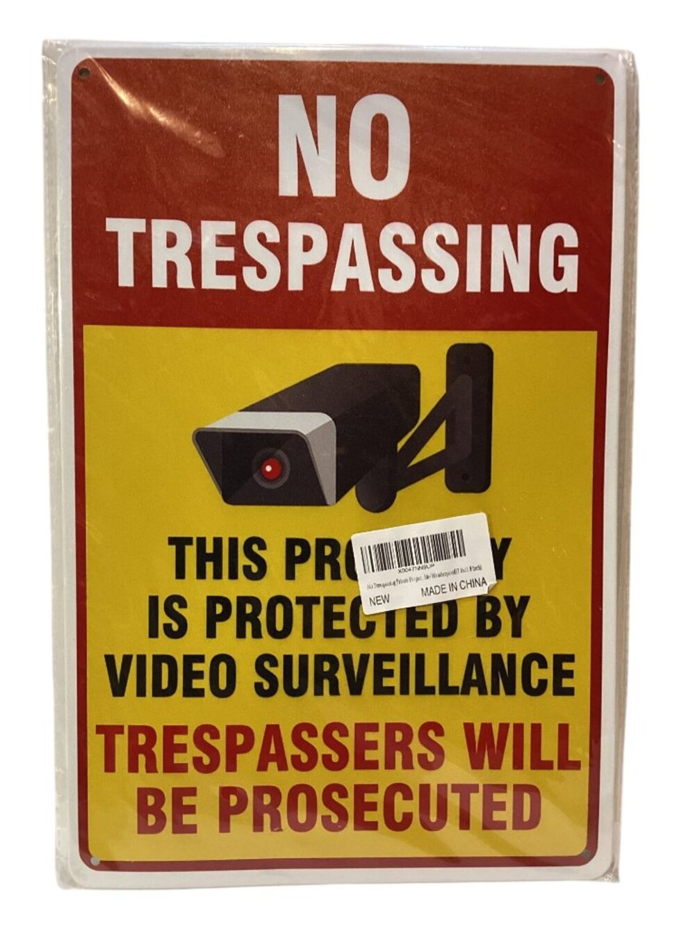 No Trespassing 12X8 Golden Era Retro Distressed Tin Sign Multi Color NEW